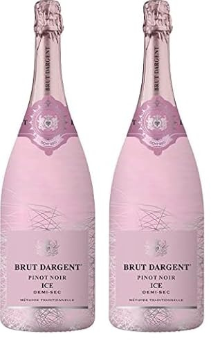 Brut Dargent - Ice Rosé Pinot Noir Halbtrocken Sekt, Magnum, Méthode Traditionnelle (1 X 1.5 L) (Packung mit 2)