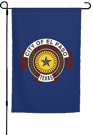 Gartenflagge Flagge Von El Paso, Texas Deko-Flagge Lebendige Farbe Banner Waschbar Flag Für Balkon Garten Partys 30X45Cm