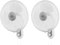 Orbegozo WF 0139 - Ventilador de pared, oscilante, 3 velocidades, temporizador, cabezal inclinable, aspas 35 cm, 40 W, Color Blanco (Paquete de 2)