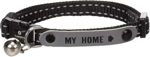 Flamingo Katze Halsband Jaggo Schwarz 20-34cm 10mm
