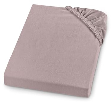 sleepling Feinbiber Spannbettlaken 90x200 cm, Steghöhe 25 cm, Taupe | 100% Baumwolle, Rundumgummizug, Bettlaken 90 x 200 cm, Made in Germany, OEKO-TEX, Waschbar bis 60 Grad