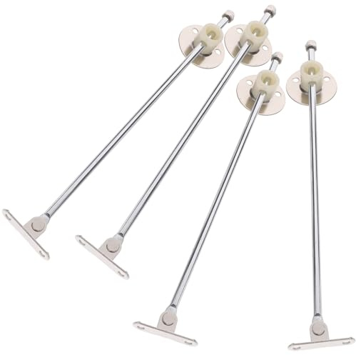 Genérico Soporte para Puertas Abatibles de Armarios de Cocina Bisagra de Soporte para Tapa Base Redonda 4 Piezas de Hierro Resistente para Muebles y Armarios