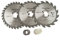 3pc 160mm Lames de scie circulaire TCT 16/24/30 TPI et Adaptateur réducteur Bagues TE858