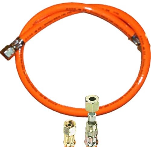TGO Gasgeräte GmbH Propangasschlauch mit Schneidring-Verschraubung 1/4 links x 8mm (Standard, 150 cm)