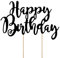 Cake-Topper Happy Birthday in Schwarz 22,5 cm