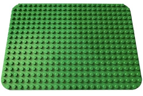 APOSTROPHE Games Building Block Base Plates for Large Blocks 38.1 cm x 26.7 cm Green Baseplate, Compatible with Leading Brands, (1x Green)