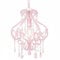 vidaXL Deckenleuchte mit Perlen Kronleuchter Pendelleuchte Hängelampe Lüster Kristall Deckenlampe Hängeleuchte Lampe Leuchte Rosa Rund E14