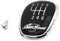 Skoda 5E0798117C Plakette L&K Schaltknauf 6-Gang Schaltgetriebe Blende Clip, chrom/schwarz