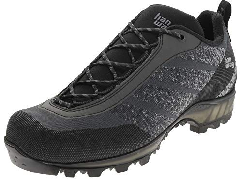 Hanwag M Ferrata Light Low GTX Grau - Gore-Tex Wasserdichter halbhoher Herren Bergschuh, Größe EU 42 - Farbe Asphalt -
