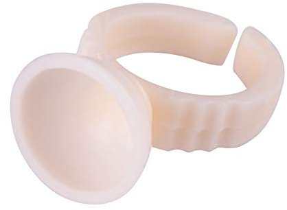 Ruiqas Tattoo Ink Ring Cup 100 Stück, Silikon Augenbrauen Nail Art Pigmente Ringe Halter Behälter Werkzeug