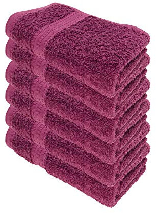 Julie Julsen® Bio Handtuch-Set, 6 Handtücher in 32 Farben erhältlich weich und saugstark Lila 50x100 cm