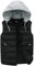 YOUTHUP Homme Veste sans Manches Doudoune Matelassé Couleur Légère Gilet à Capuche Manteaux épais en Hiver, Noir, XXL