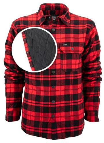 FORSBERG Flanellhemd gefüttert Skogmän II, Farbe:rot/schwarz, Größe:XXL