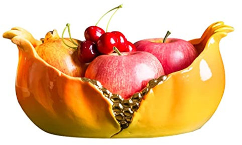 Corbeille Fruit Coupe a Fruit Creative Granate Shape Bol Fruit Céramique Décorative Panier Fruit Chambre Salon Accessoires for Fruits Sweets Desserts Panier à Fruit Porte Fruits