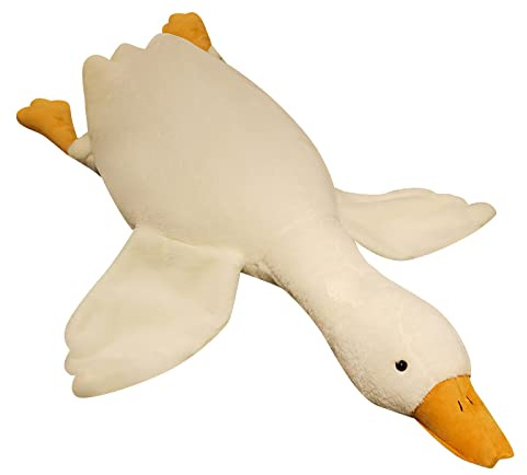 Plüschtier mit Gänsemotiv, niedliches riesiges weißes Gans, Plüschtier, Schwan, weiß, für jedermann.