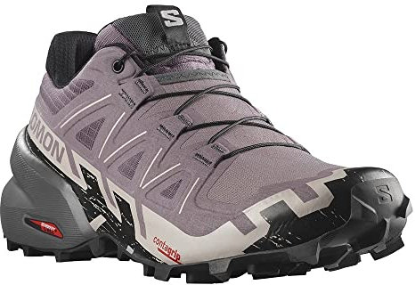 Salomon Damen Speedcross 6 Sneaker, Moonslandschaft Schwarz Asche Von Rosen, 40 2/3 EU