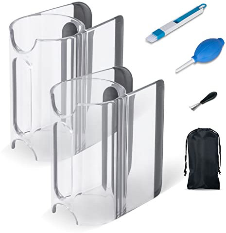 besbomig 2 Stücke Transparent Clip Klammer Halterung für Platzieren Aufsatz Staubsauger Zubehör, Halter Gelten für V6 V7 V8 V10 V11 V12 V15, Attachment Clip Organizer mit Reinigungswerkzeugen Set