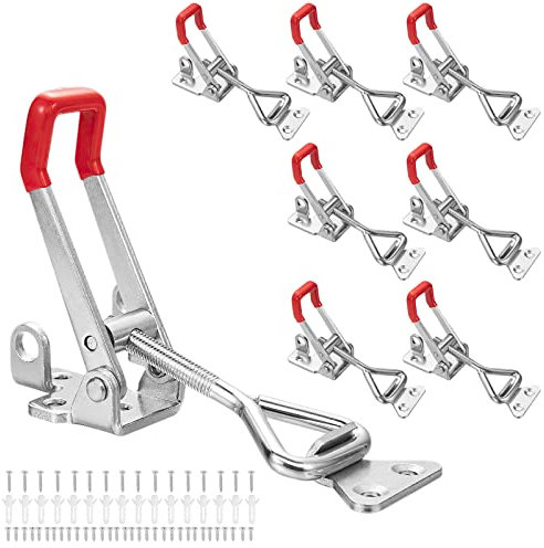 8 Stück Metall Spannverschluss GH-4001, Hebel Verschluss, Spannverschluss, Klein Kniehebelspanner Verstellbar, Einstellbare Kniehebelspanner Halten Kapazität Latch, 100KG/220Lbs