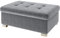Mirjan24 Hocker Niko groß Sitzhocker Polsterhocker Sitzbank Fußbank Pouf Farbauswahl (Velvetto 05)