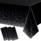 Einweg Tischdecke Schwarz,3 Stück Wasserfeste Tischdecke,274x137cm Rechteckig Tischtuch Geeignet Papiertischdecke Plastiktischdecke Einwegtischdecken für Hochzeit,Party,Kindergeburtstag,Weihnachten