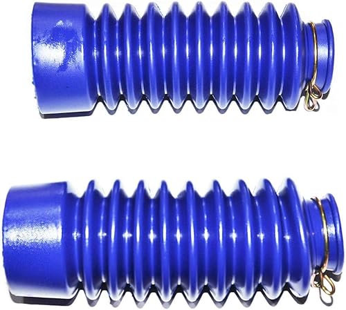 2 Blue Motorcycle Front fork Dust Covers Gaiters Boots 28mm 43mm 140mm