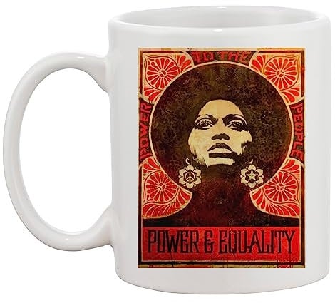 Angela Davis Poster 1971 Weiße Tasse Kaffee Tee Männer Frauen Keramik Coffee Tea Mug Cup