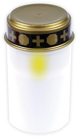 Bestlivings Luz LED para tumba (1 unidad), resistente a la intemperie, vela LED con efecto parpadeante realista, funciona con pilas, vela de cementerio con larga duración de combustión