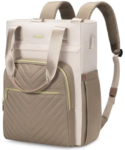 LOVEVOOK Laptop Rucksack Damen Elegant 17.3 Zoll Handtasche Rucksack Damen 2 in 1 Cityrucksack Wasserdicht Schulrucksack Mädchen Teenager Backpack Women Casual Daypacks für Uni Schule Reise