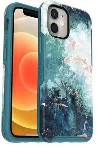 OtterBox iPhone 12 Mini (Only) - Symmetry Series Case - Seas The Day - Ultra-Sleek - Wireless Charging Compatible - Raised Edges Protect Camera & Screen - Non-Retail Packaging
