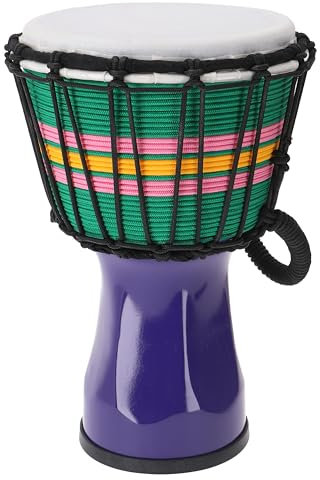 GURU SHOP Farbige Djembe/Holztrommel/Percussion Rhythmus Klang Instrument - Marineblau 32 cm, Grün, Musikinstrumente