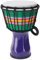 GURU SHOP Farbige Djembe/Holztrommel/Percussion Rhythmus Klang Instrument - Marineblau 32 cm, Grün, Musikinstrumente