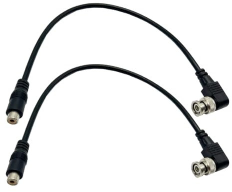 Seadream Cavo connettore BNC a RCA, confezione da 2 cavi coassiali da BNC maschio a RCA femmina, 75 Ohm, per sistemi di telecamere di sorveglianza CCTV da DVR a TV