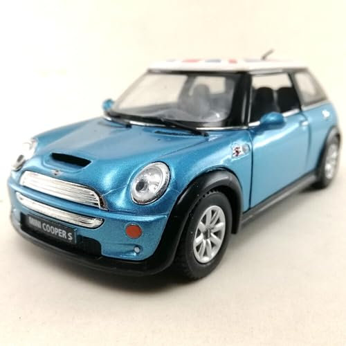 Easy Toys Modellauto kompatibel mit Mini Cooper S UK. Maßstabsgetreues Spielzeugauto mit zu öffnenden Türen. Automodellierung. (Uk Blau)