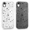 Foonary 2 Pack Clear Print Phone Case for iPhone XR 6.1, Slim Soft Silicone with Star Design Aesthetics Transparent Pattern Cases, Shockproof Bumper Protector Cover for iPhone XR Girls
