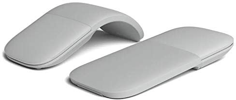 Zunate Mouse Bluetooth Arc Touch, Mouse Ottico Pieghevole Ergonomico Mouse Sottile e Portatile per Computer da Viaggio Mouse Pieghevole Silenzioso per Computer Portatile (Grigio e bianco)