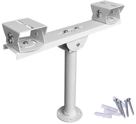 CCTV Security Dual Camera Mount T Type Bracket Metal Steel One to 2 Horizontal Cross Bar Dual Camera Mount Bracket Extension Bar Horizontal Arm T Shape Wall Mounting Bracket