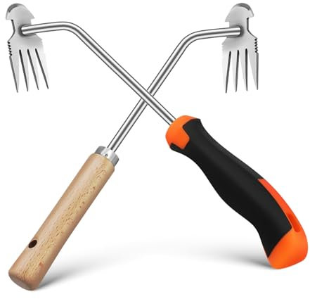 OFFSCH 2stücke Jäterzieher Jätgabeln Gartenjäter Manueller Jäter Entwurzelungs-hochzeitswerkzeuge Wurzelzieher Grasentferner Handjäter Für Garten Gartenwerkzeug Handwerkzeuge Für Garten r