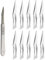 10 Pz acciaio al carbonio bisturi sterilizzati # 11 con manico Scalpello adatto per Dermaplaning Taglio, Pedicure, Artigianato, Modellazione, Medical, Strumenti chirurgici