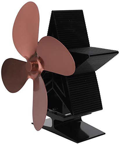 Yctze Kamin-Wärmeventilator, 4 Thermisch Wärmebetriebene Holzofen-Ventilatoren, Zubehör für die Wärmeverteilung, Silber-Platz-Wärmeventilator4 (Bronze)