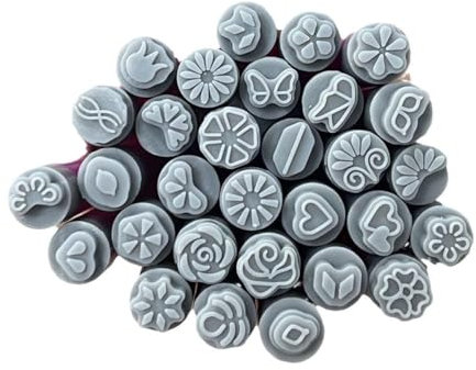 Atthatmmt 30 bolígrafos de sellado de uñas, punta dura reemplazable, fácil de moldear, patrones decorativos de manicura, bolígrafos decorativos