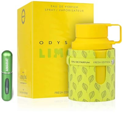 Odyssey Mandarin Sky Original Eau de Parfum, 100 ml, arabisches Parfüm, langanhaltend, Import aus VAE, inkl. Zerstäuber, 5 ml, Zitrus-holzig, mit exotischen Noten (Zitrone)