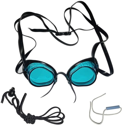 SwimmerShop Schwimmbrille schwedischer Typ – Schwimmbrille mit Gummirand, beschlagfrei, gummiert, UV-Schutz – schwedisches Modell für professionelle Schwimmer