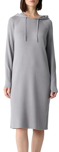 Comma Strickkleid mit Kapuze und Raglanärmeln