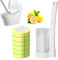 2025 Disposable Toilet Brush & Wand Kit - Hygienic Cleaning System for Toilet, Sink, Bathtub, Wash Basin, With Replaceable Brush Heads - Eco-Friendly & Easy to Use (Lemon flavor+White brush)