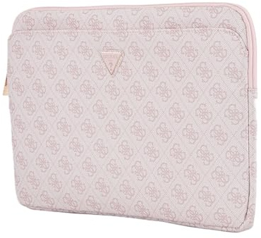 Guess Sleeve 14 4G Reißverschlusstasche Dreieck-Logotasche (Pink)