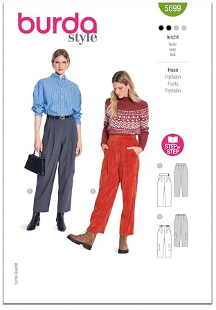Burda Sewing Pattern X05699BURDA Burda Style Pattern 5699 Misses' Trousers 10-22 (36-48)