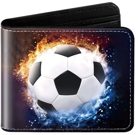 Fußball Geldbeutel Kinder, RFID Schutz Portmonee Kinder, Geldbeutel Jungen | Portemonnaie Jungen Teenager, Portmonee Teenie Junge, Geldbörse Kinder, Fußball Geschenk Geburtstag, Children's Wallet