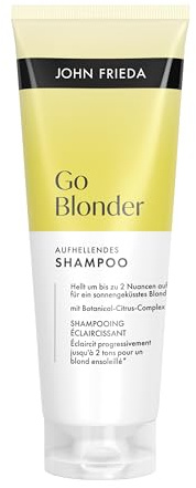 John Frieda Go Blonder Shampoo - Inhalt: 250 ml - Haartyp: natürlich blondes und blond gefärbtes Haar, Highlights und Lowlights