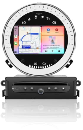 NUOTIAN Autoradio 7 Pollici Android 13 Stereo Navigazione GPS per BMW Mini Cooper, CarPlay e Android Auto Wireless, WiFi A2DP Lettore CD, Schermo Touch Capacitivo Octa-Core, 4GB RAM + 64GB ROM