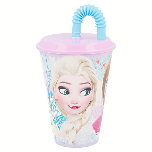 Frozen Vaso con tapa y caña 430 ml (Stor 22830)